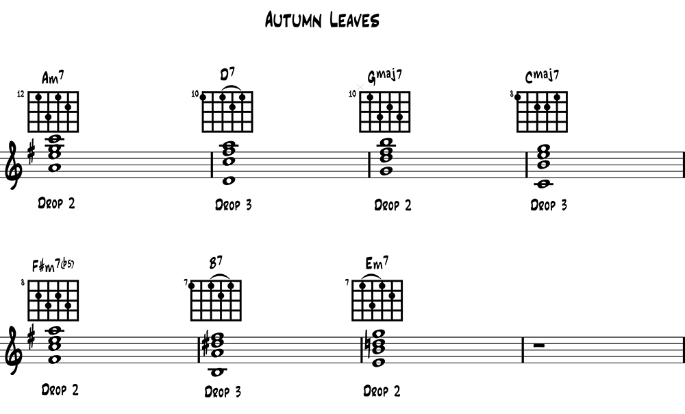 how to play autumn leaves on guitar